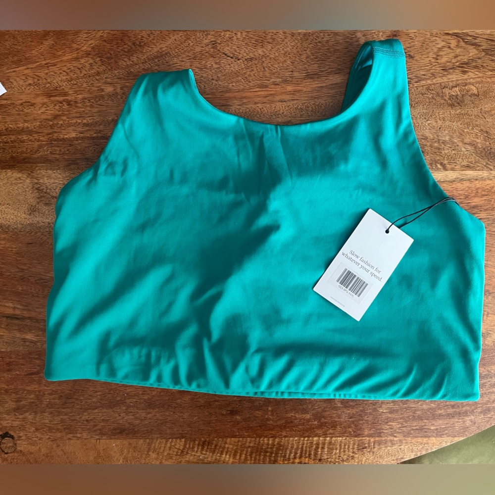 Girlfriend Collective Teal Sports Bra